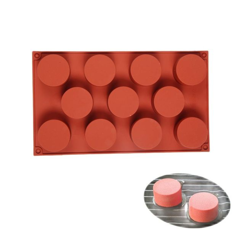 New 11 Cavity Cylinder Silicone Cake Mold Cookies 3D DIY Soap Handmade Kitchen Reuse Baking Tools Decorating Mousse Making Mould