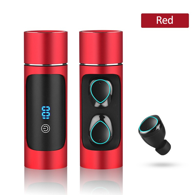 Bluetooth 5.0 TWS Earphone 1000mah Power Bank Headset Wireless In-Ear HIFI Earbuds Sport Handsfree Call & Mic For Xiaomi iPhone