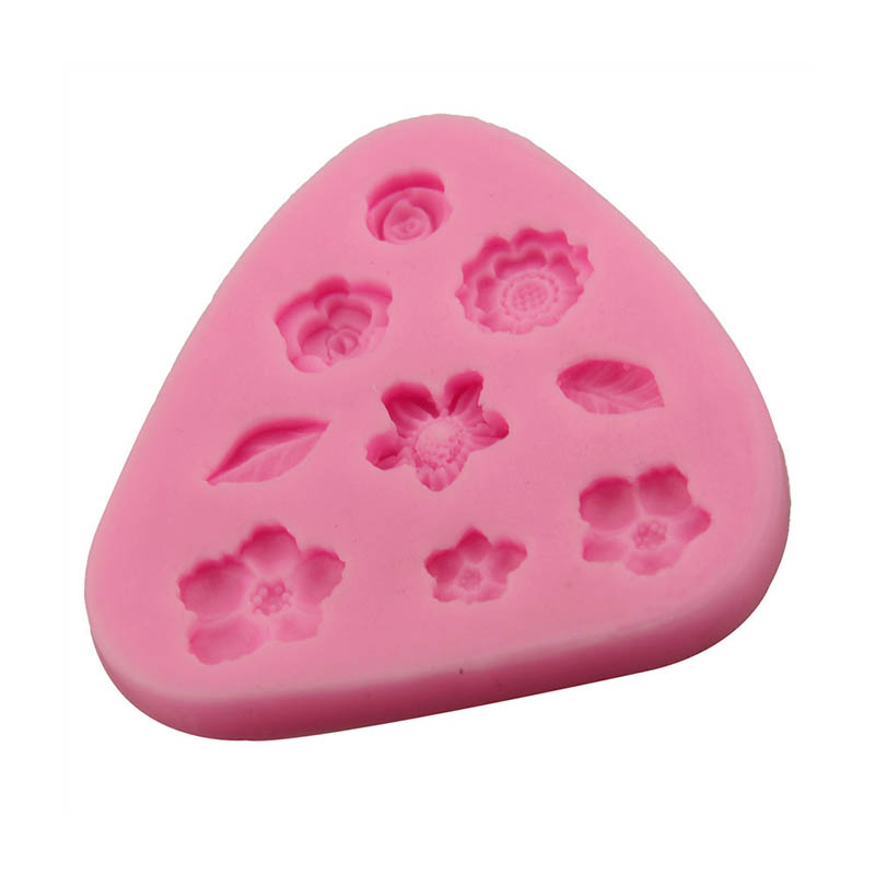 Flowers leaves Shape Reusable Fondant Soap Mold 1Pcs Kitchen Supplies DIY Baking Tool Multipurpose Random Color Candy Decoration