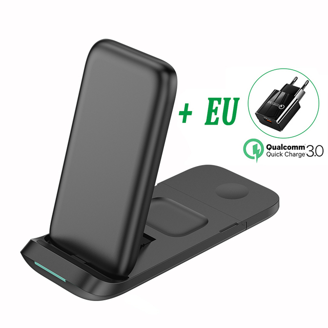 30W 3 in 1 Wireless Charger Induction Charging Stand Pad for iPhone 13 12 11 XS XR Airpods Apple iWatch 6 7 Fast Charge Station