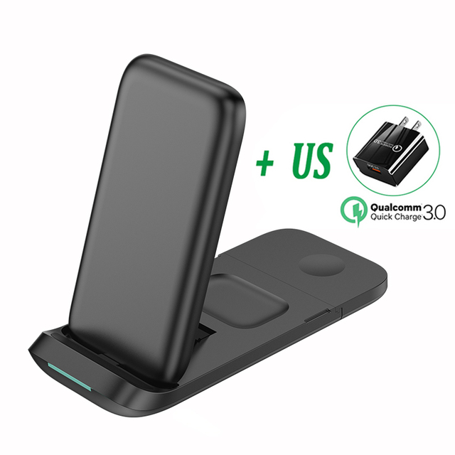 30W 3 in 1 Wireless Charger Induction Charging Stand Pad for iPhone 13 12 11 XS XR Airpods Apple iWatch 6 7 Fast Charge Station