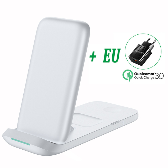 30W 3 in 1 Wireless Charger Induction Charging Stand Pad for iPhone 13 12 11 XS XR Airpods Apple iWatch 6 7 Fast Charge Station