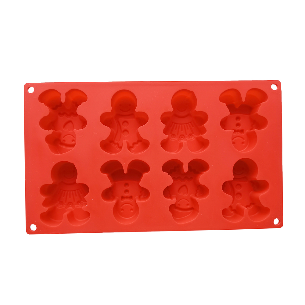 New Christmas Silicone Chocolate Cake Biscuit Mold Mousse Mould Cookies 3D DIY Snowman Handmade Kitchen Baking Tools Accessories