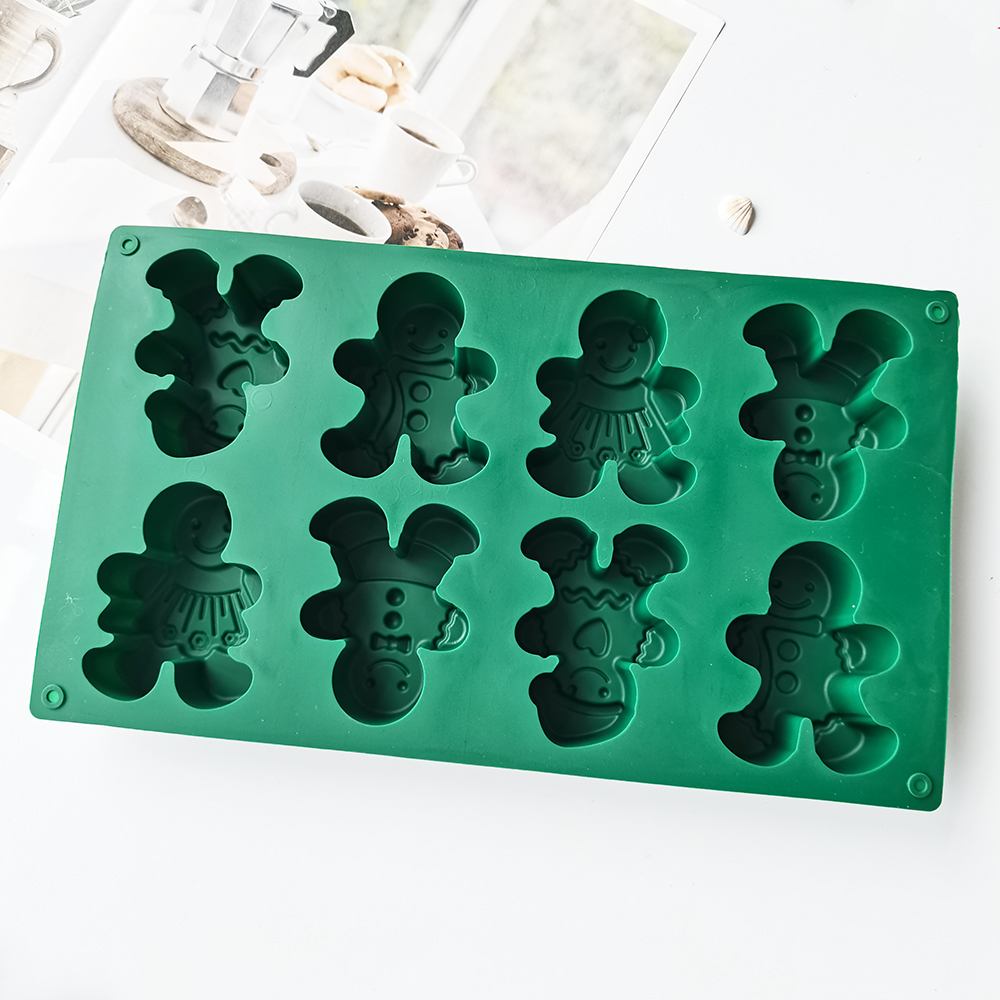New Christmas Silicone Chocolate Cake Biscuit Mold Mousse Mould Cookies 3D DIY Snowman Handmade Kitchen Baking Tools Accessories