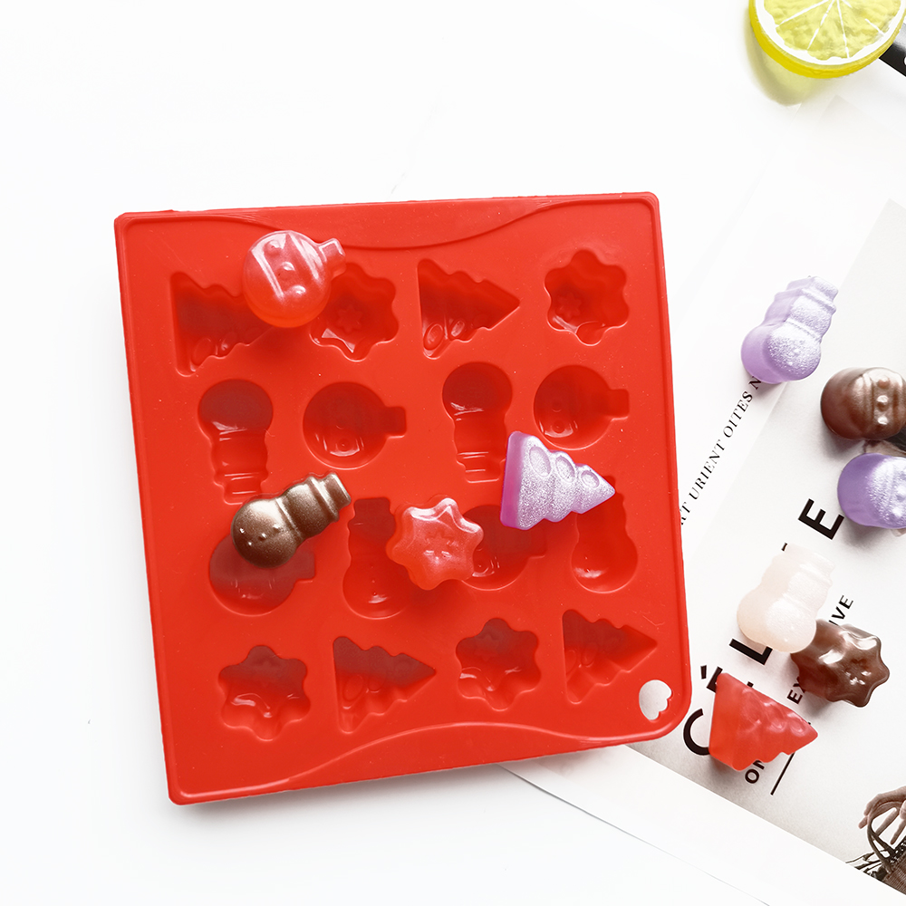 New Christmas Silicone Chocolate Cake Biscuit Mold Mousse Mould 3D DIY Snowman Handmade Tree Kitchen Baking Tools Accessories