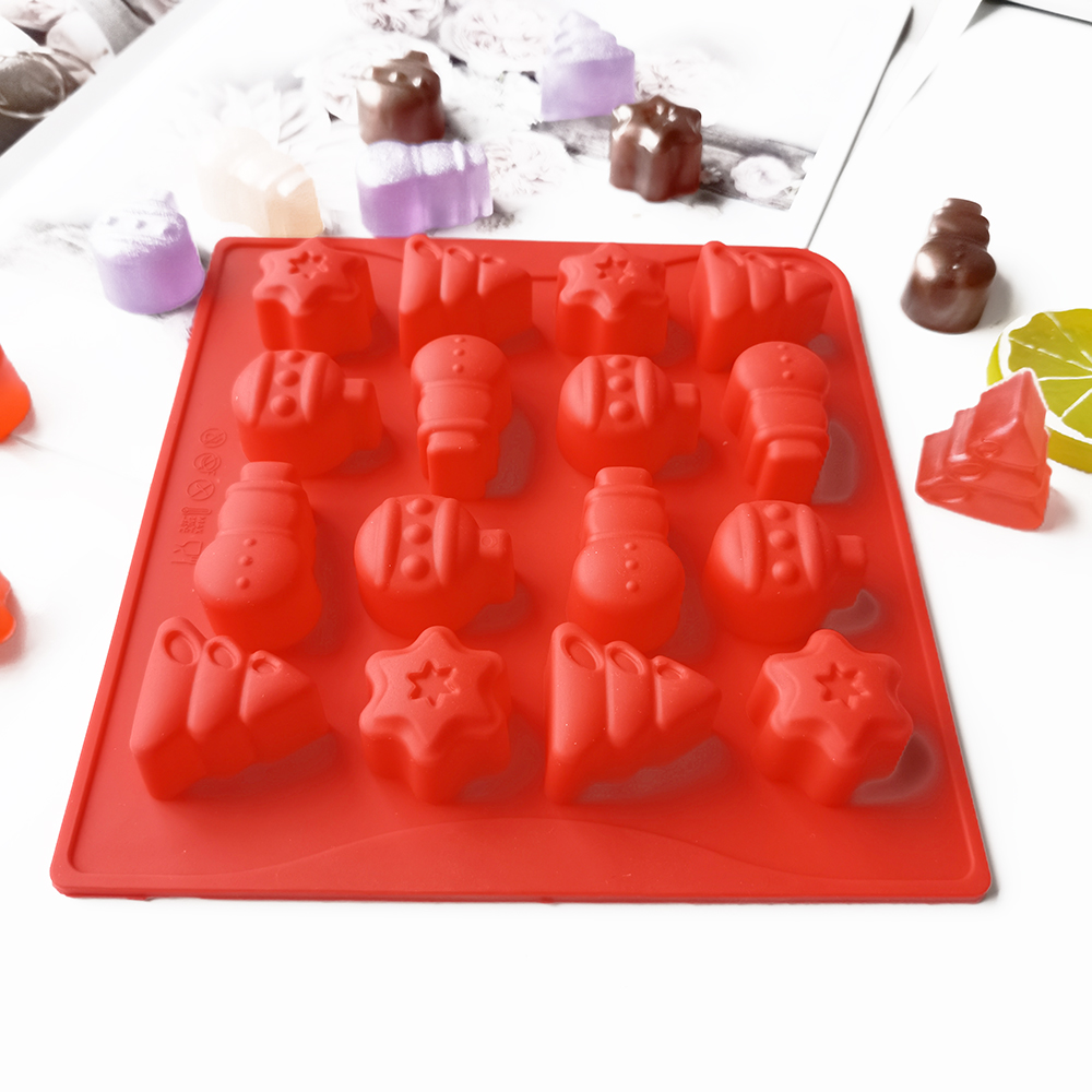 New Christmas Silicone Chocolate Cake Biscuit Mold Mousse Mould 3D DIY Snowman Handmade Tree Kitchen Baking Tools Accessories