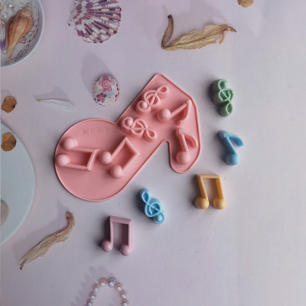 New Music Note Silicone Mold Kitchen Resin Baking Tool DIY Cake Chocolate Ice Cube Fudge Lace Decoration Epoxy Moulds