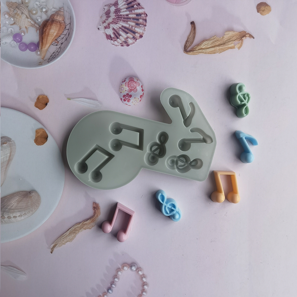 New Music Note Silicone Mold Kitchen Resin Baking Tool DIY Cake Chocolate Ice Cube Fudge Lace Decoration Epoxy Moulds