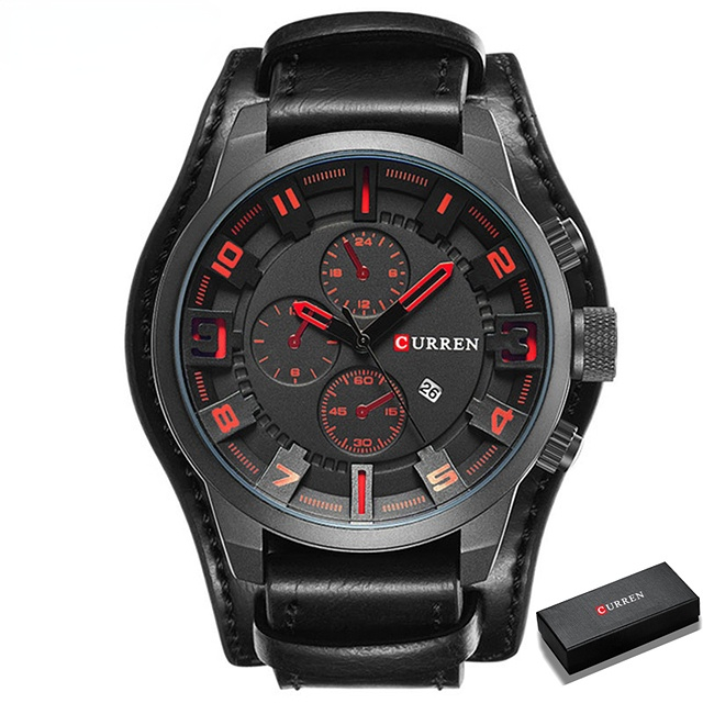 Luxury Brand Analog sports Men Watches Fashion Creative Quartz Leather Strap Wristwatch Date Male Clock