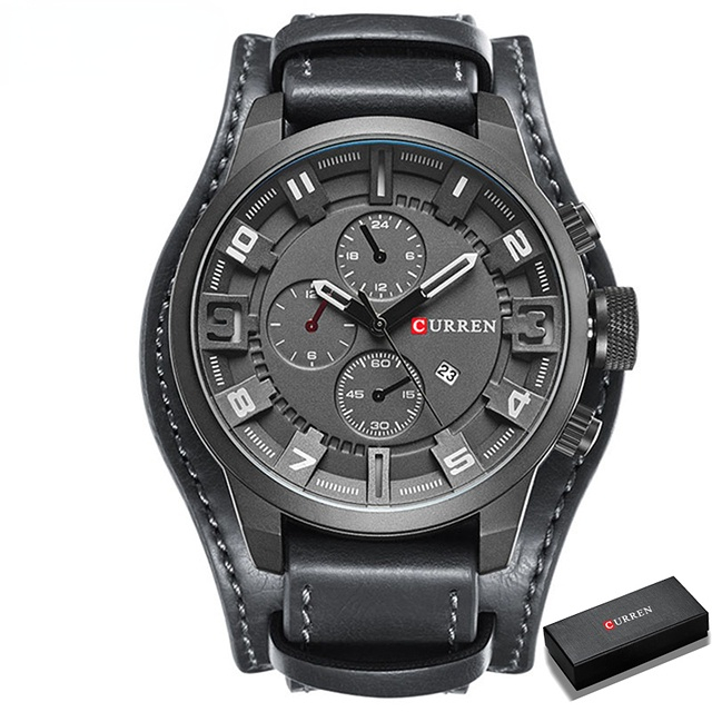 Luxury Brand Analog sports Men Watches Fashion Creative Quartz Leather Strap Wristwatch Date Male Clock