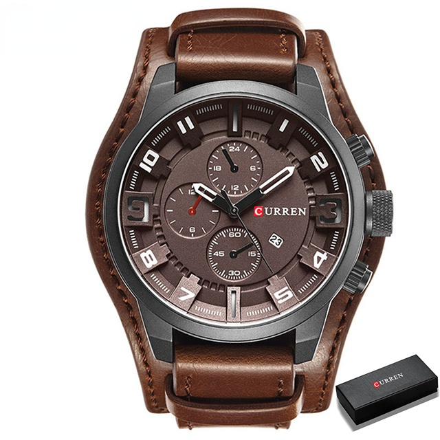 Luxury Brand Analog sports Men Watches Fashion Creative Quartz Leather Strap Wristwatch Date Male Clock
