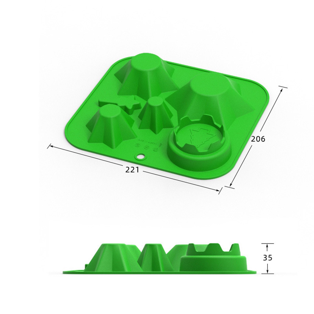 New Silicone Chocolate Cake Biscuit Mold Mousse Mould 3D DIY Christmas Tree Handmade Tree Kitchen Baking Tools Accessories