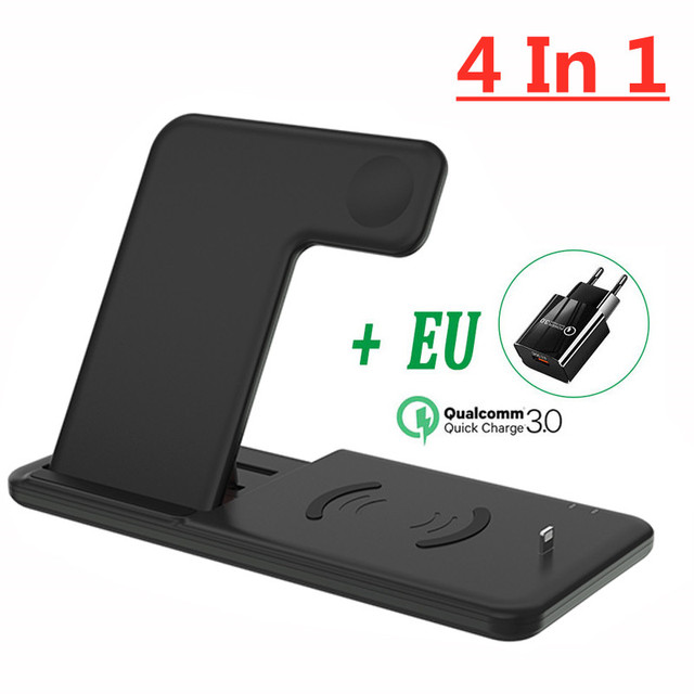30W 4 in 1 Wireless Charger Induction Charging Stand Pad for iPhone 13 12 11 8 X Airpods pro Apple iWatch 6 7 Qi Charge Station