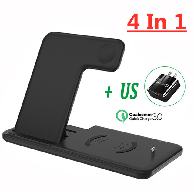 30W 4 in 1 Wireless Charger Induction Charging Stand Pad for iPhone 13 12 11 8 X Airpods pro Apple iWatch 6 7 Qi Charge Station