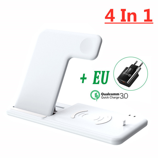 30W 4 in 1 Wireless Charger Induction Charging Stand Pad for iPhone 13 12 11 8 X Airpods pro Apple iWatch 6 7 Qi Charge Station