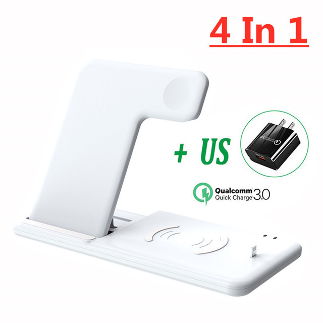 30W 4 in 1 Wireless Charger Induction Charging Stand Pad for iPhone 13 12 11 8 X Airpods pro Apple iWatch 6 7 Qi Charge Station