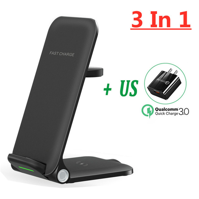 30W 4 in 1 Wireless Charger Induction Charging Stand Pad for iPhone 13 12 11 8 X Airpods pro Apple iWatch 6 7 Qi Charge Station