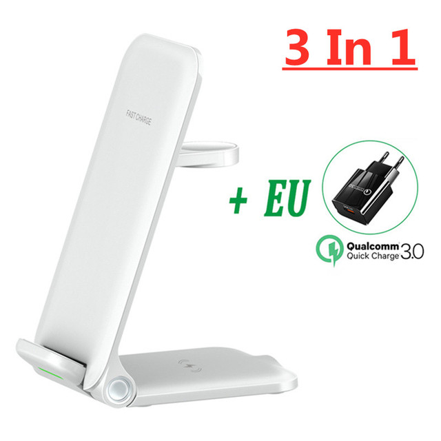 30W 4 in 1 Wireless Charger Induction Charging Stand Pad for iPhone 13 12 11 8 X Airpods pro Apple iWatch 6 7 Qi Charge Station