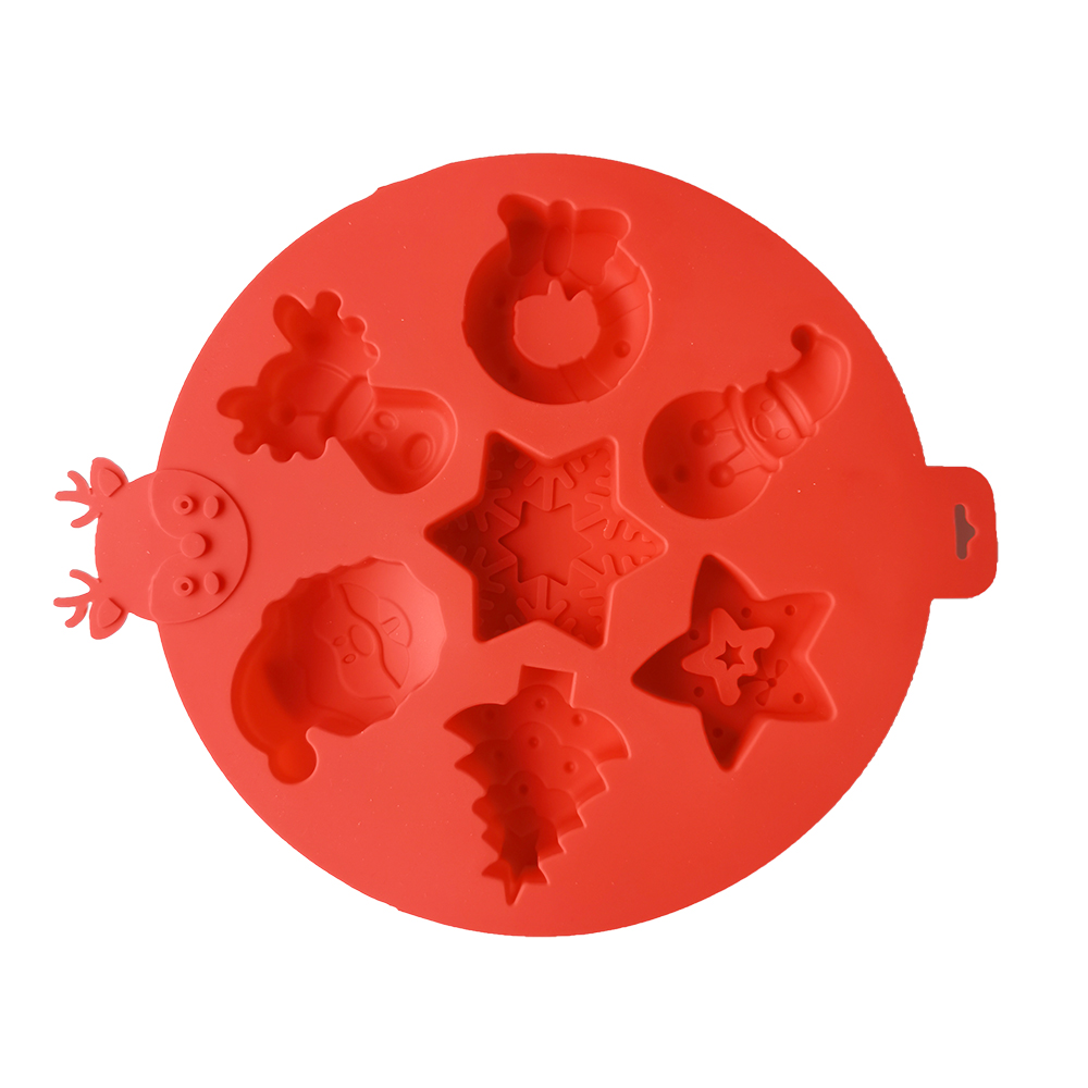 New Christmas Silicone Chocolate Cake Biscuit Mold Mousse Mould Cookies 3D DIY Snowman Handmade Kitchen Baking Tools Accessories