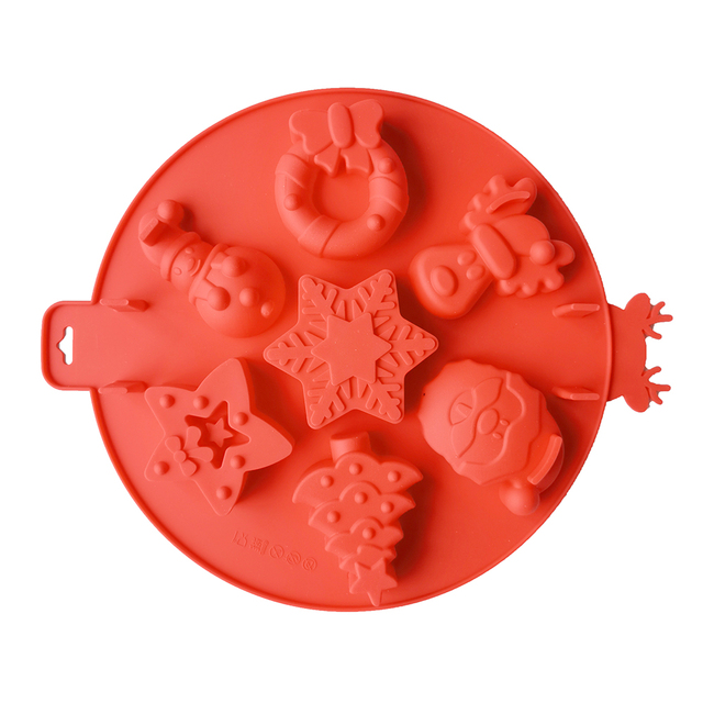 New Christmas Silicone Chocolate Cake Biscuit Mold Mousse Mould Cookies 3D DIY Snowman Handmade Kitchen Baking Tools Accessories