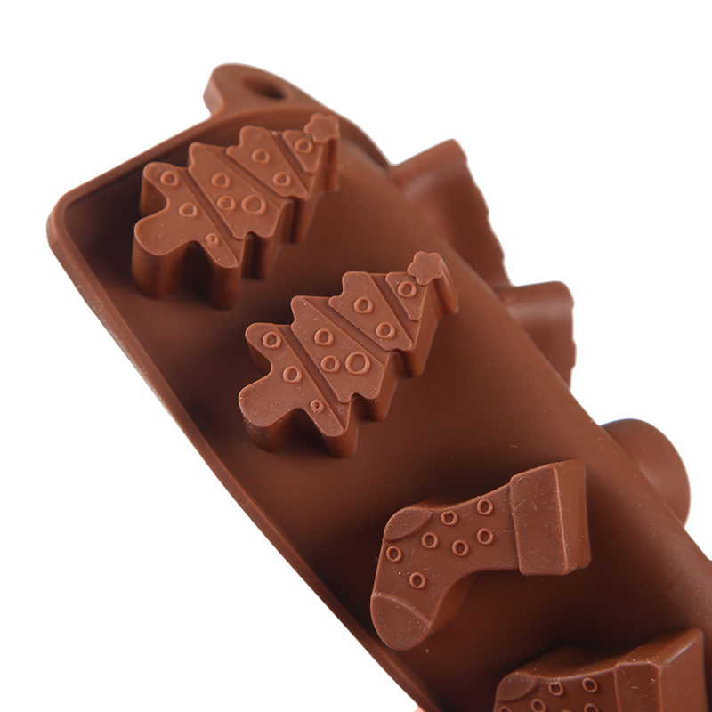 Silicone Chocolate Mold Christmas Baking Tools Non-Stick Silicone Cake Mould Jelly Candy 3D DIY Molds Kitchen Accessories