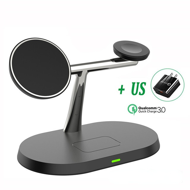 30W 3 in 1 Magnetic Wireless Charger Stand For iPhone 13 12 Pro Max Apple Watch Qi Fast Charging for Airpods iWatch 7 6