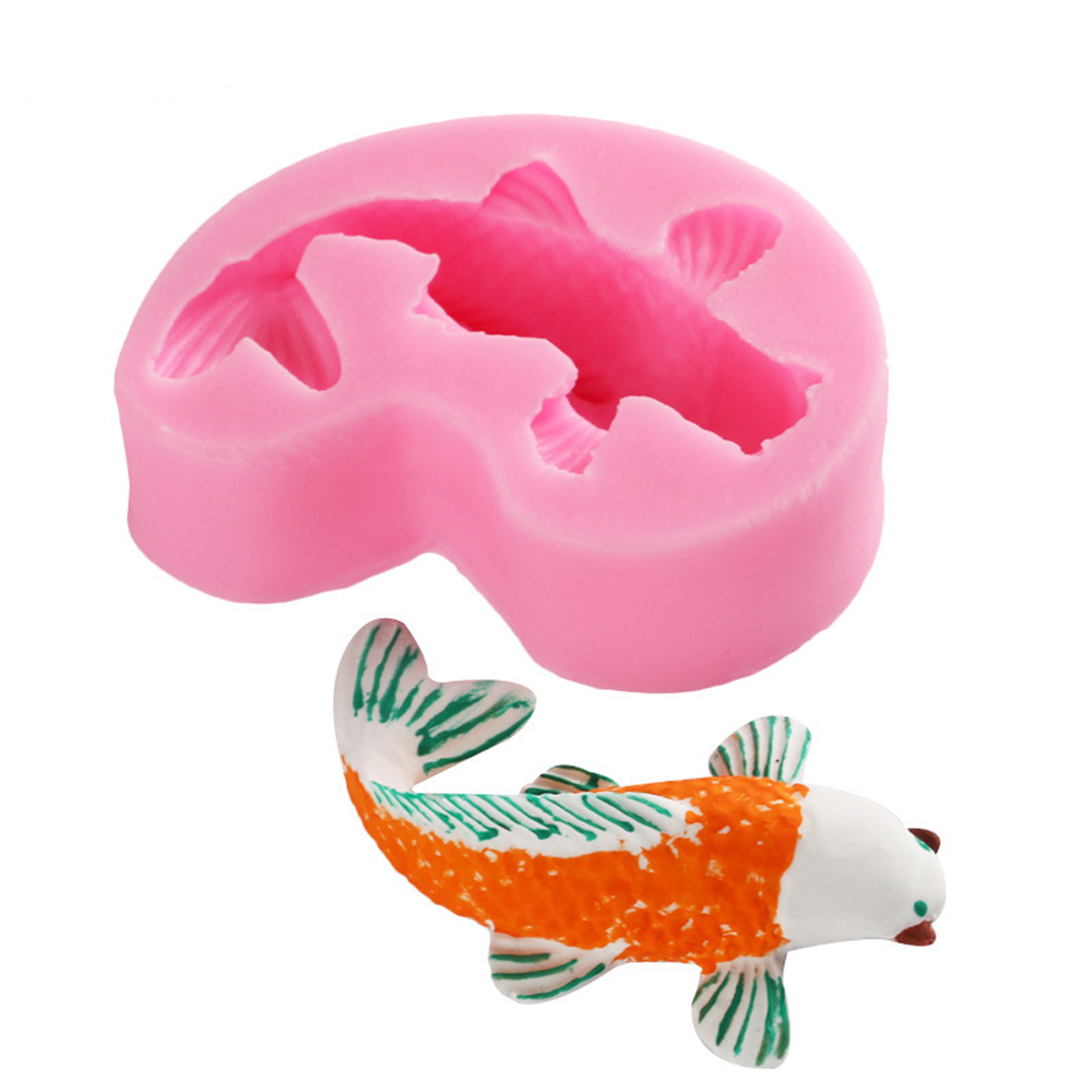 3D DIY Silicone Fish Shape Cake Mould Carp Fondant Mold Chocolate Cupcake Soap Molds Candy Craft Cookie Kitchen Accessories