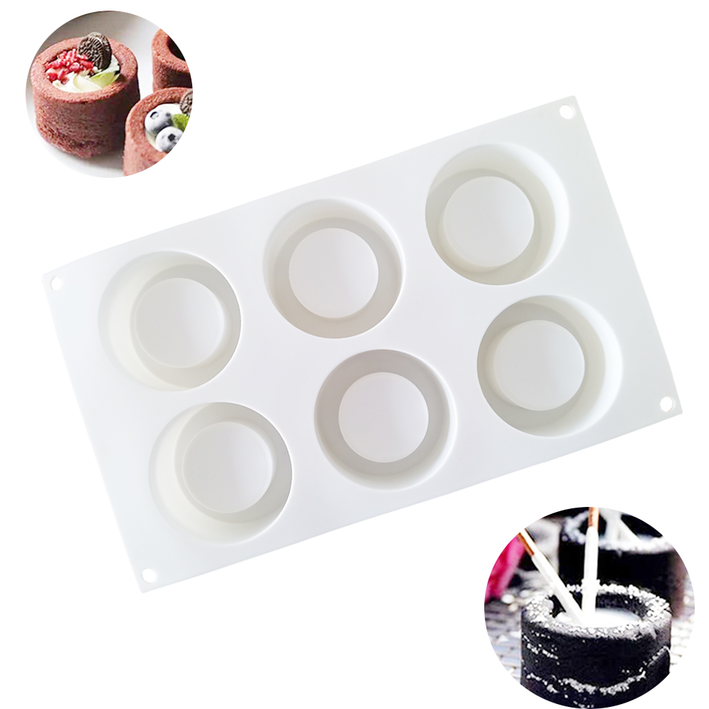 New 6 Cavity Cup Shape Silicone Cake Mold Cookies 3D DIY Handmade Kitchen Reuse Baking Tools Decorating Mousse Making Mould