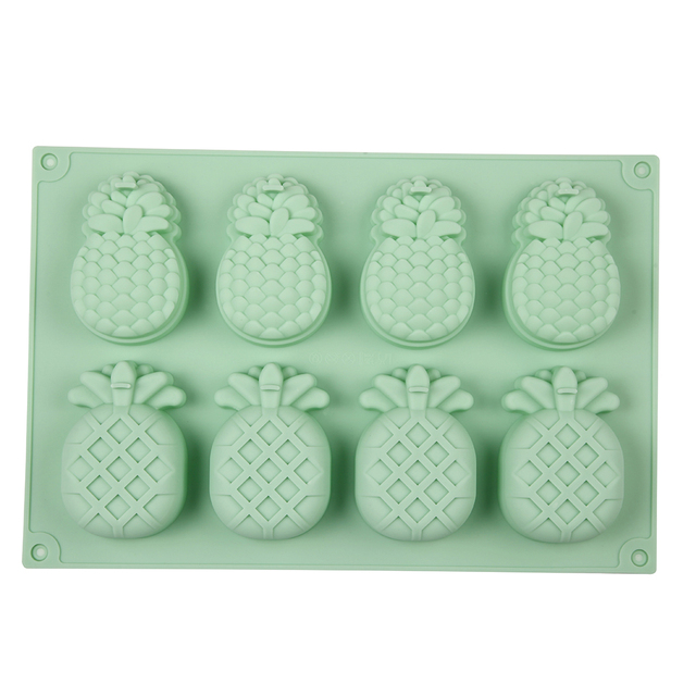 8 Cavity Cube Pineapple Shape Silicone Mold for Cake Decorating Tools DIY Handmade Dessert Cake Moulds for Kitchen Baking Tools