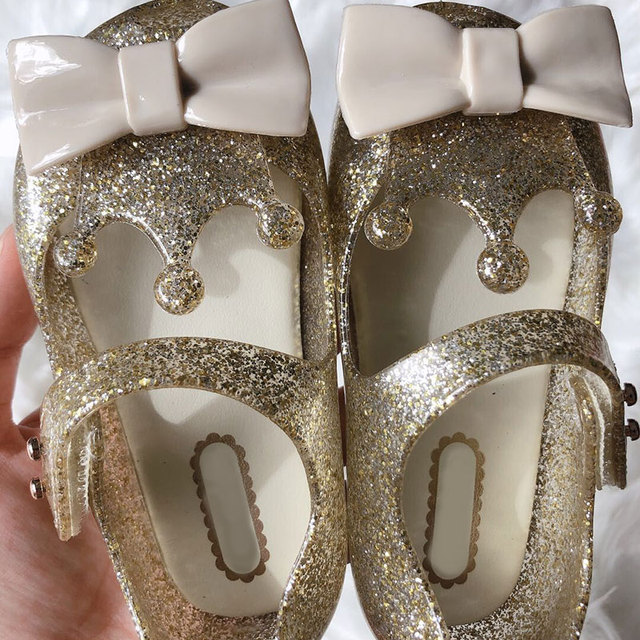 Mini Melissa Girl Jelly Sandals Crown Kids Sandals Children Beach Shoes Non-slip Melissa Toddler Baby Girl Shoes