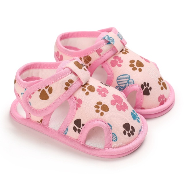Newborn Baby Girls Sandals, Breathable Summer Toddlers Cartoon Printing Color Soft Sole Baby Shoes Outdoor Indoor Prewalker