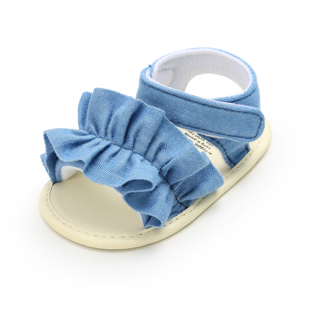 Baby Girls Sandals Canvas Bowknot Toddlers Newborn Infantil Sandals Summer Infant Baby Girls Soft Crib Shoes Infants Sandal