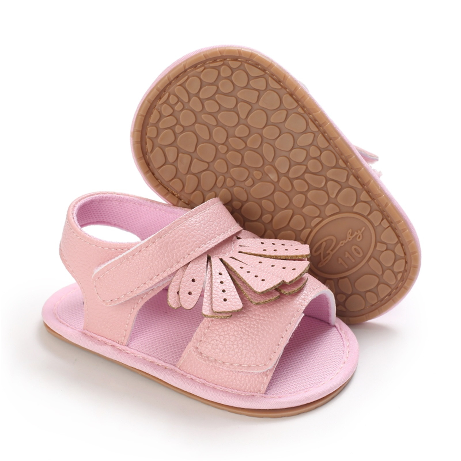 0-18 Months Infant Baby Girls Princess Shoes Summer Bowknot Crib Shoes Prewalker Anti-slip Casual Sandals Cork Shoes Sapatos