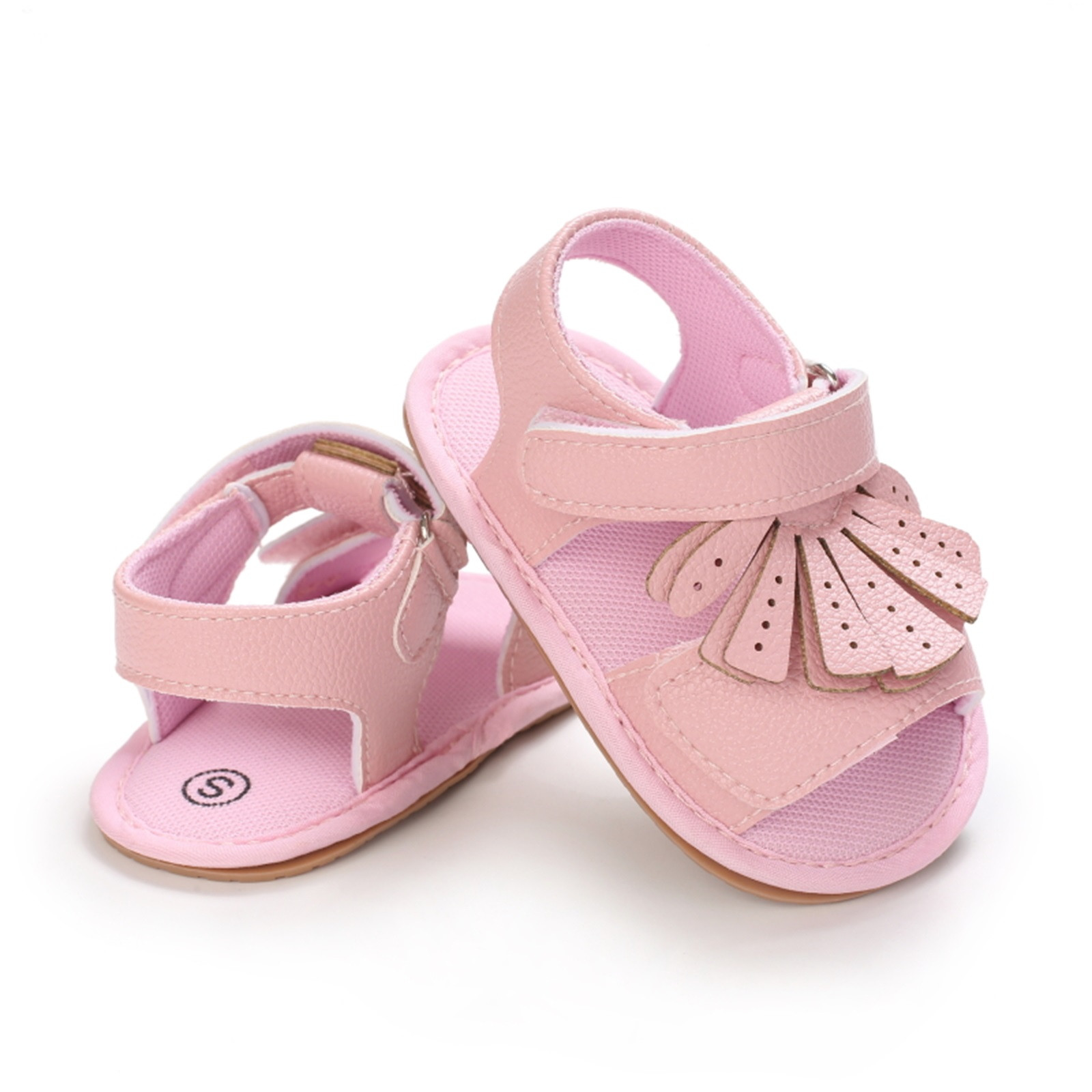 0-18 Months Infant Baby Girls Princess Shoes Summer Bowknot Crib Shoes Prewalker Anti-slip Casual Sandals Cork Shoes Sapatos