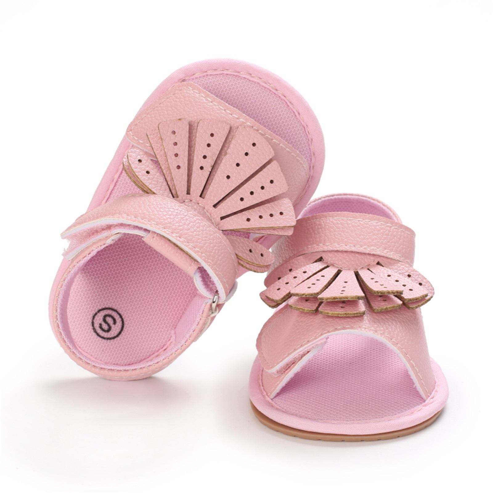 0-18 Months Infant Baby Girls Princess Shoes Summer Bowknot Crib Shoes Prewalker Anti-slip Casual Sandals Cork Shoes Sapatos