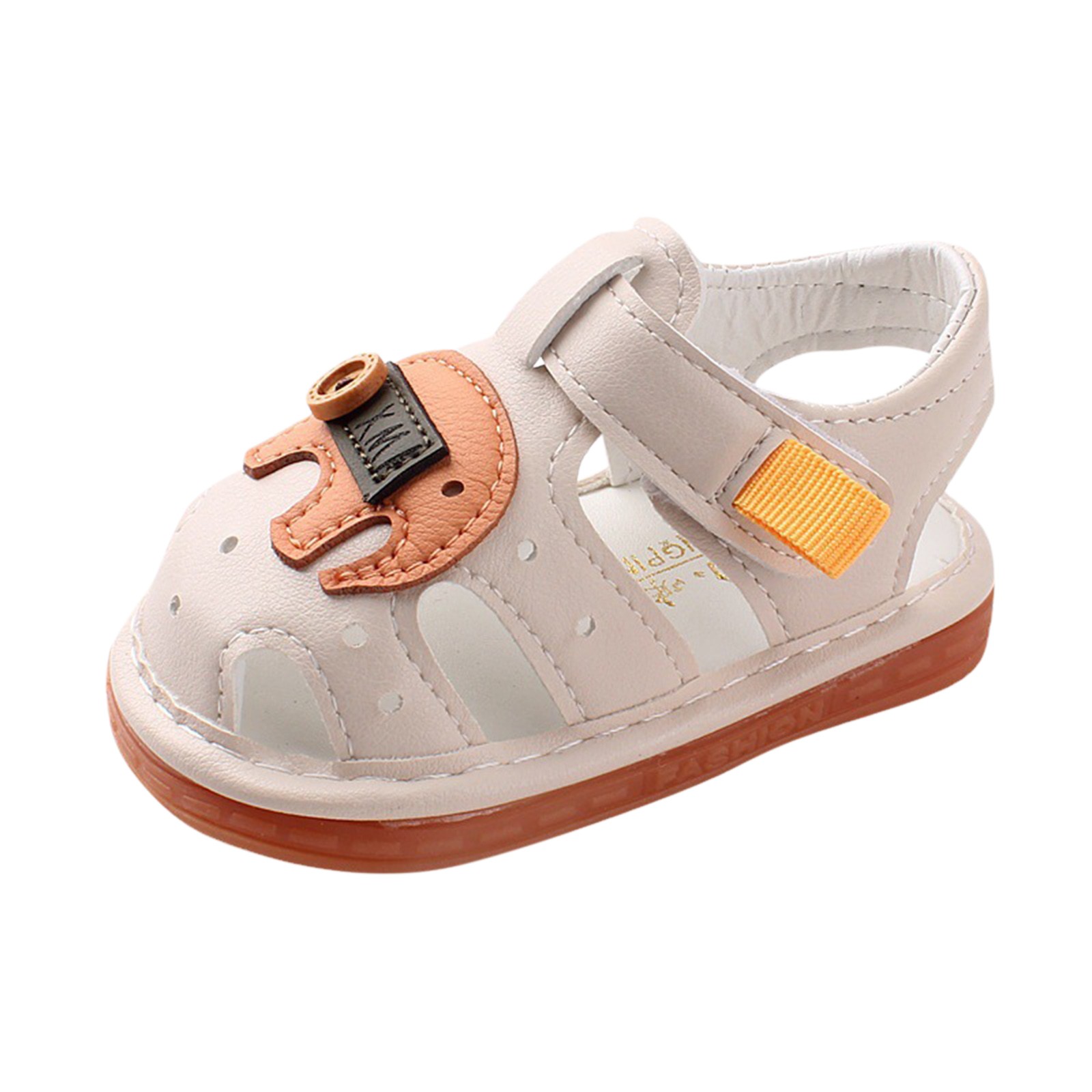Soft-Soled Baotou Sandals With Whistle Calling Shoes Infant Baby Shoes Vintage Bandage Roman Shoes Summer Beach Kids Sandals