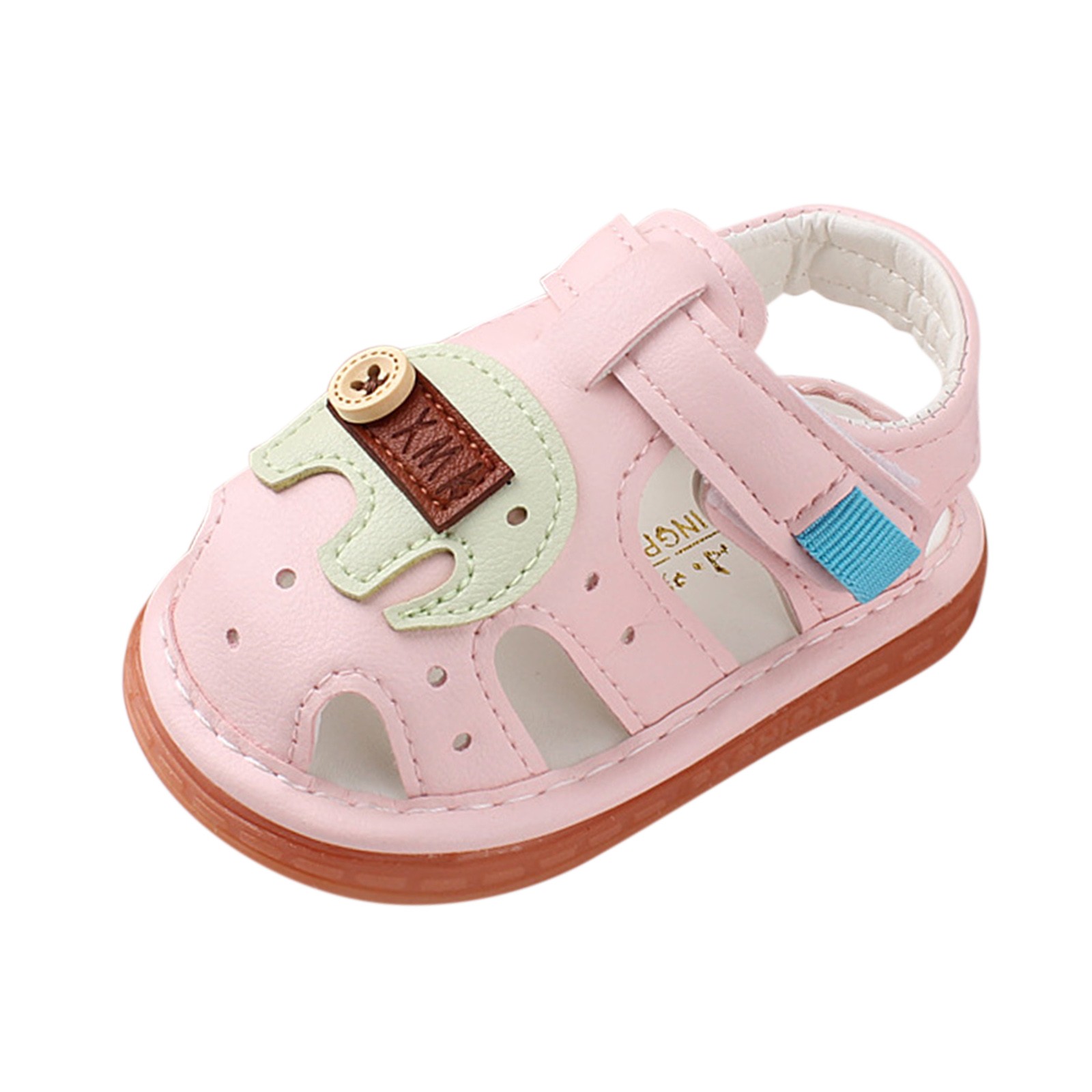 Soft-Soled Baotou Sandals With Whistle Calling Shoes Infant Baby Shoes Vintage Bandage Roman Shoes Summer Beach Kids Sandals