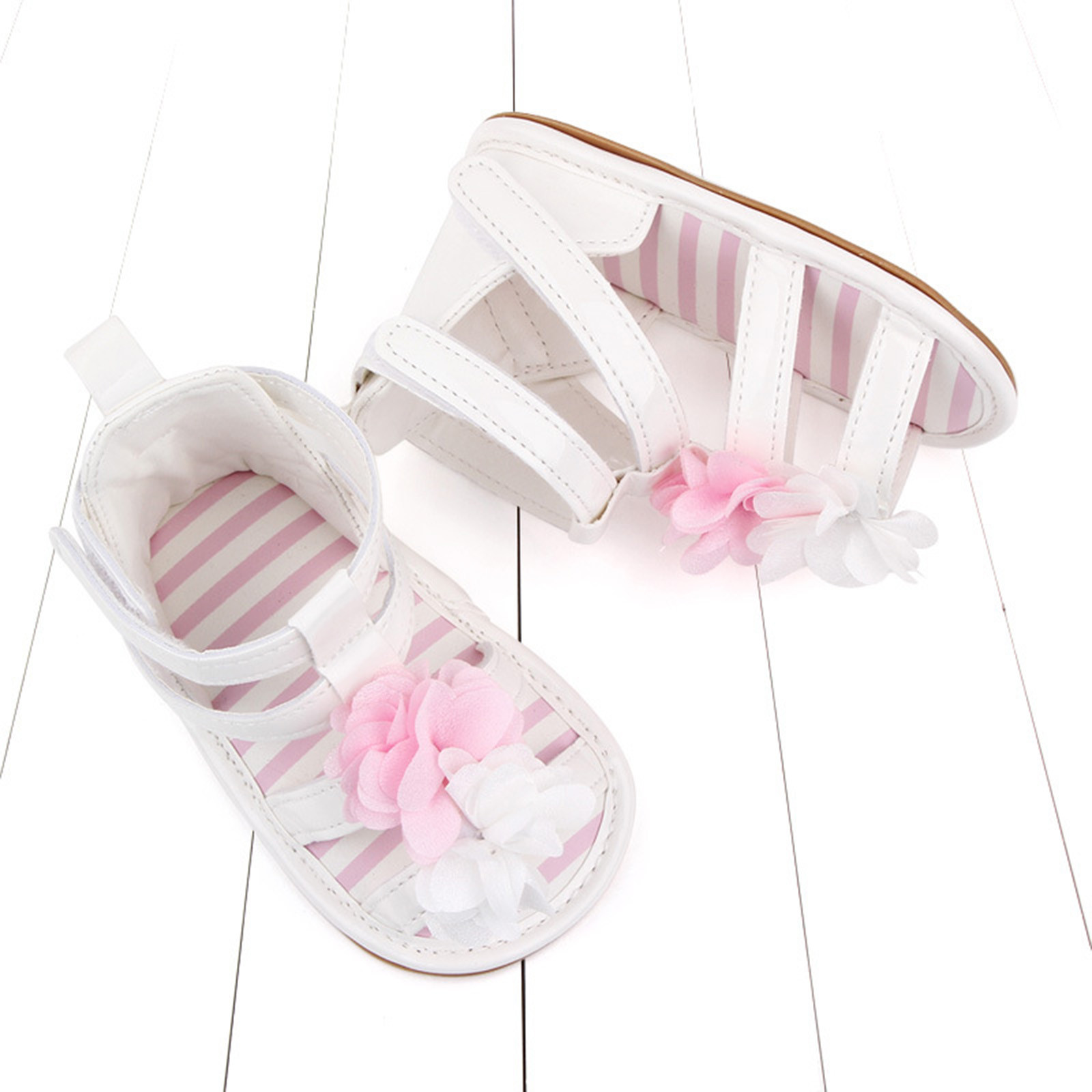 0-18 Months Baby Boys Girls Sandals Princess Shoes Summer Soft Non-slip Rubber Sole Cork Shoes Flat Walking Shoes Zapatos