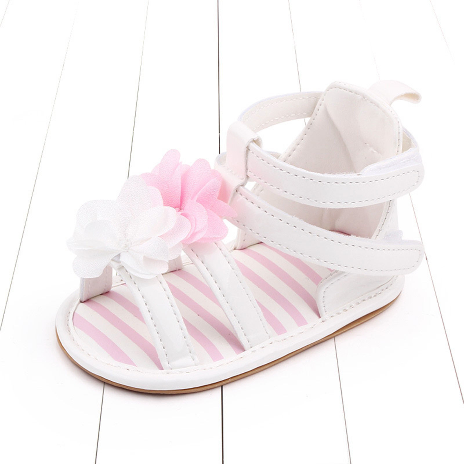 0-18 Months Baby Boys Girls Sandals Princess Shoes Summer Soft Non-slip Rubber Sole Cork Shoes Flat Walking Shoes Zapatos