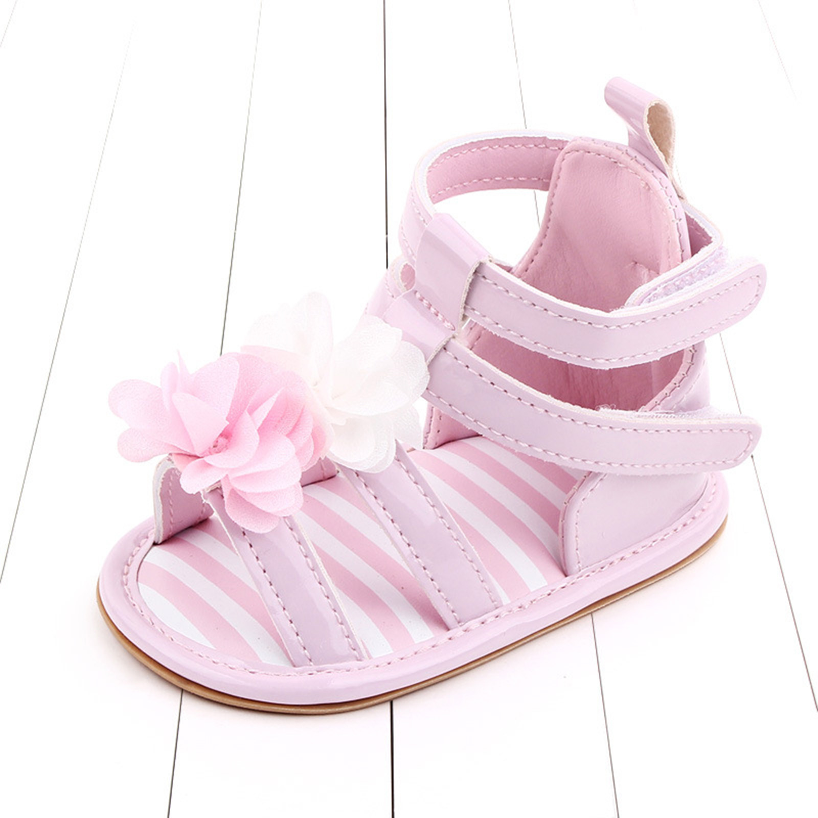 0-18 Months Baby Boys Girls Sandals Princess Shoes Summer Soft Non-slip Rubber Sole Cork Shoes Flat Walking Shoes Zapatos