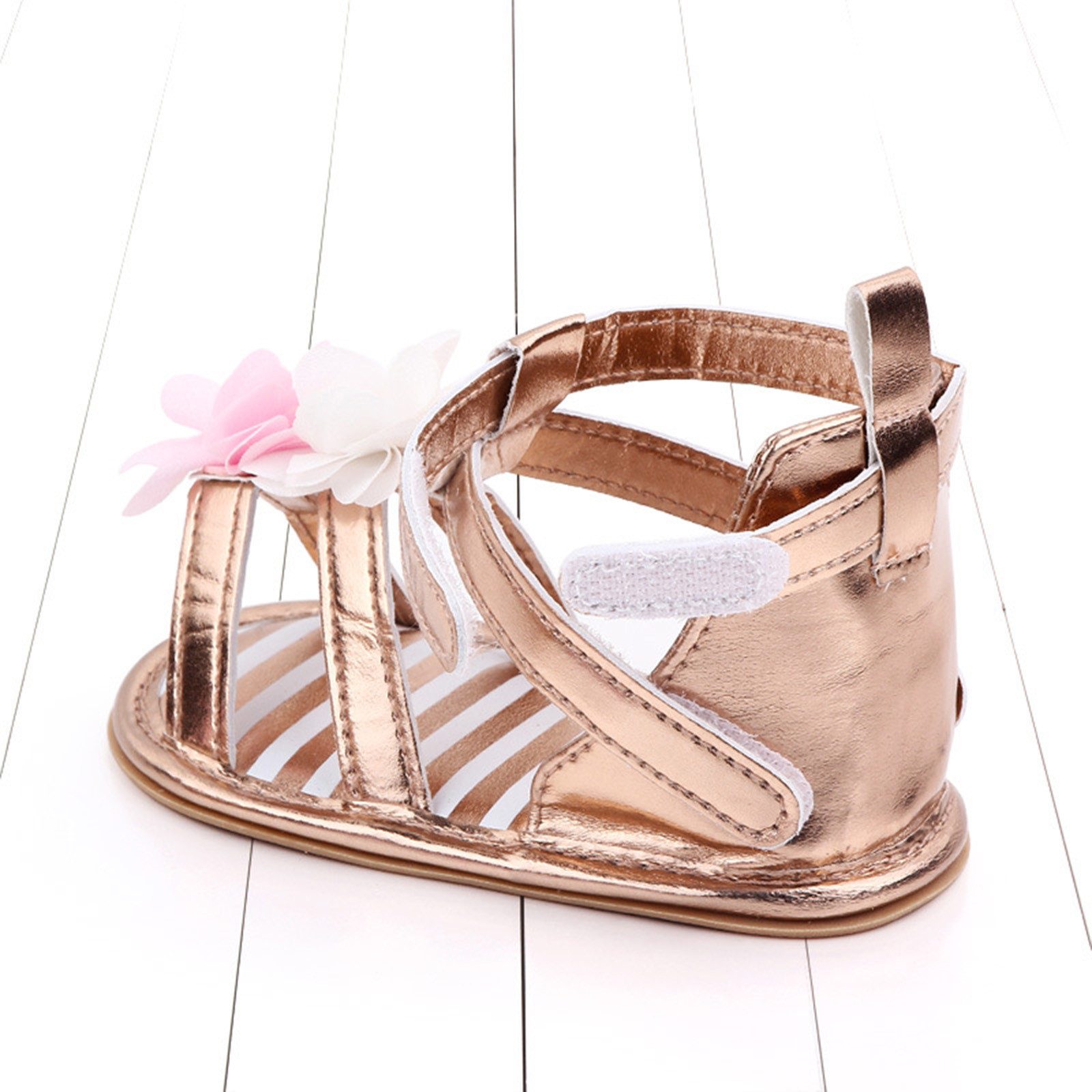 0-18 Months Baby Boys Girls Sandals Princess Shoes Summer Soft Non-slip Rubber Sole Cork Shoes Flat Walking Shoes Zapatos
