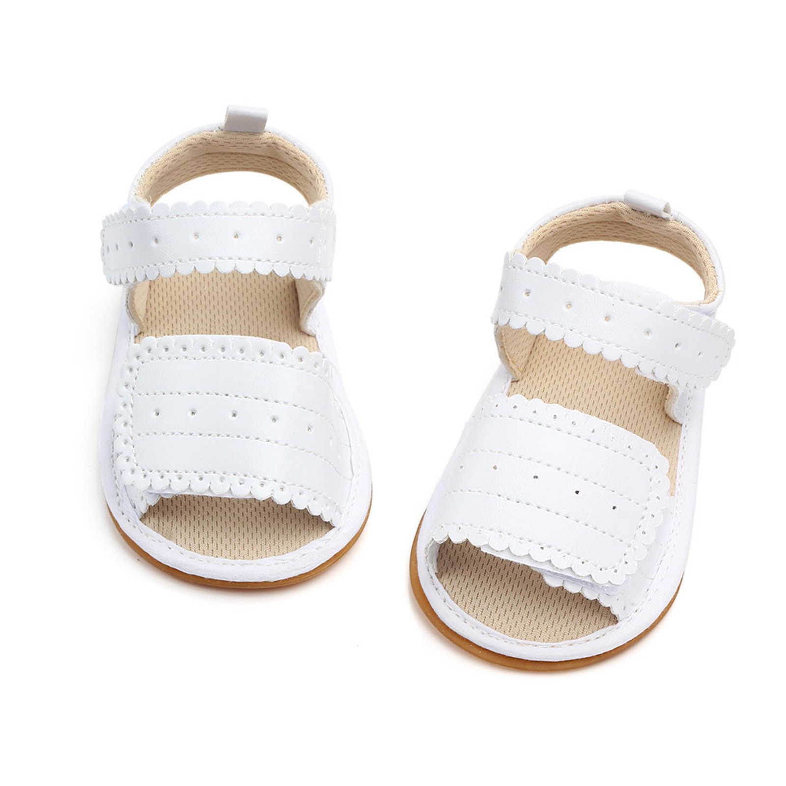 0-18 Months Infant Crib Shoes Baby Boys Girls Sandals Princess Shoes Soft Non-slip Rubber Sole Flat Walking Shoes Prewalker