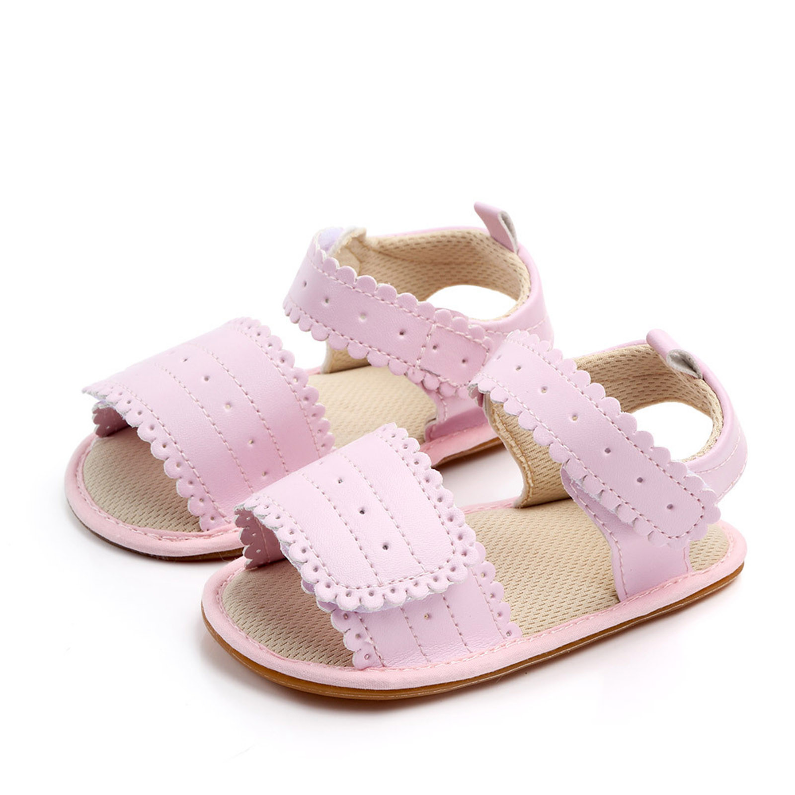 0-18 Months Infant Crib Shoes Baby Boys Girls Sandals Princess Shoes Soft Non-slip Rubber Sole Flat Walking Shoes Prewalker