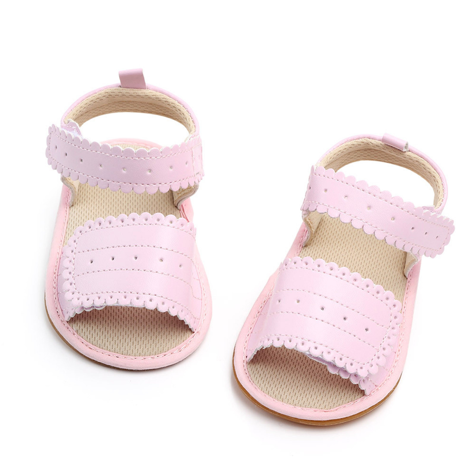 0-18 Months Infant Crib Shoes Baby Boys Girls Sandals Princess Shoes Soft Non-slip Rubber Sole Flat Walking Shoes Prewalker