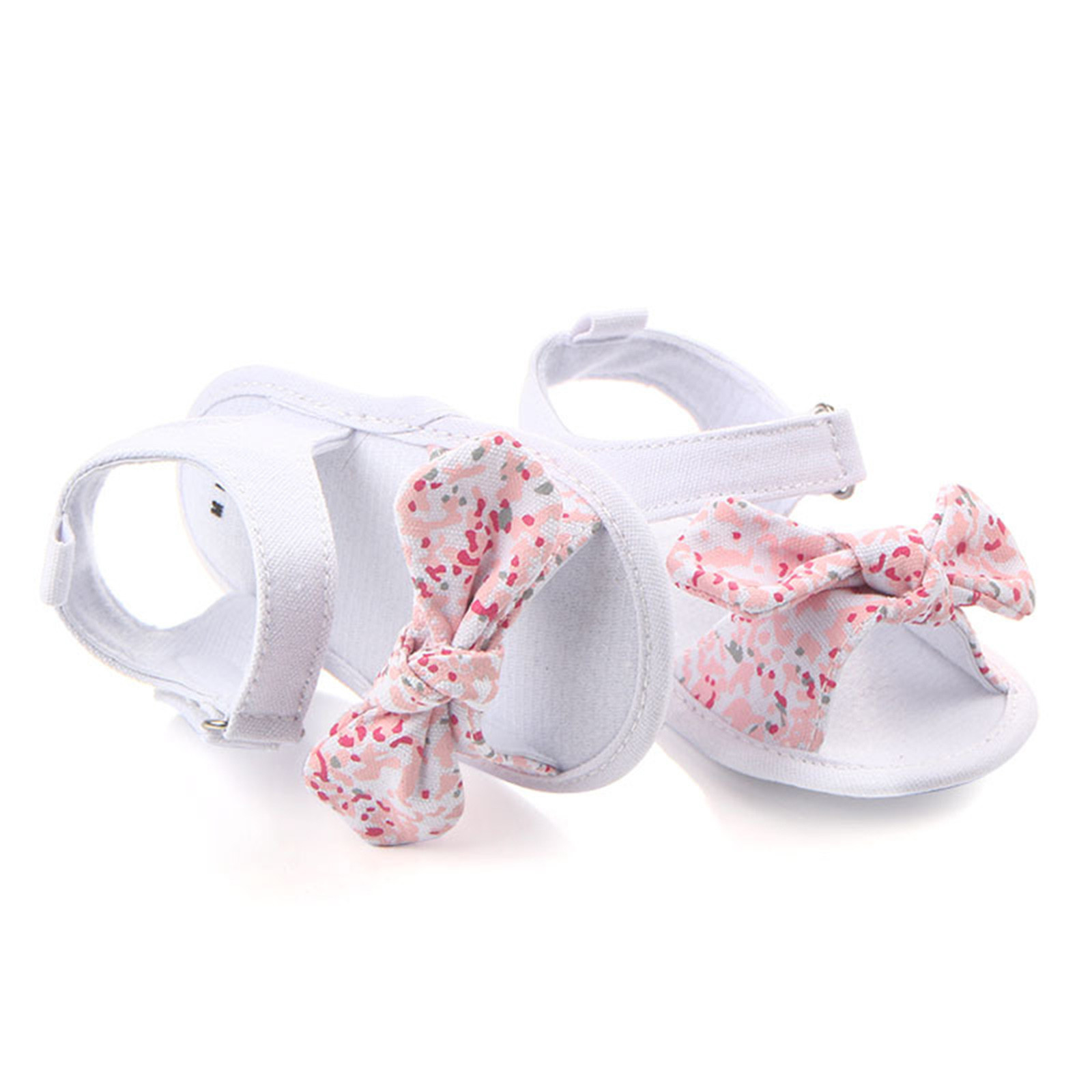 Baby Boys Girls Bow Sandals 0-18 Month Newborn Soft Non-slip Rubber Sole Summer Flat Walking Shoes Prewalker Crib Shoes Sapatos