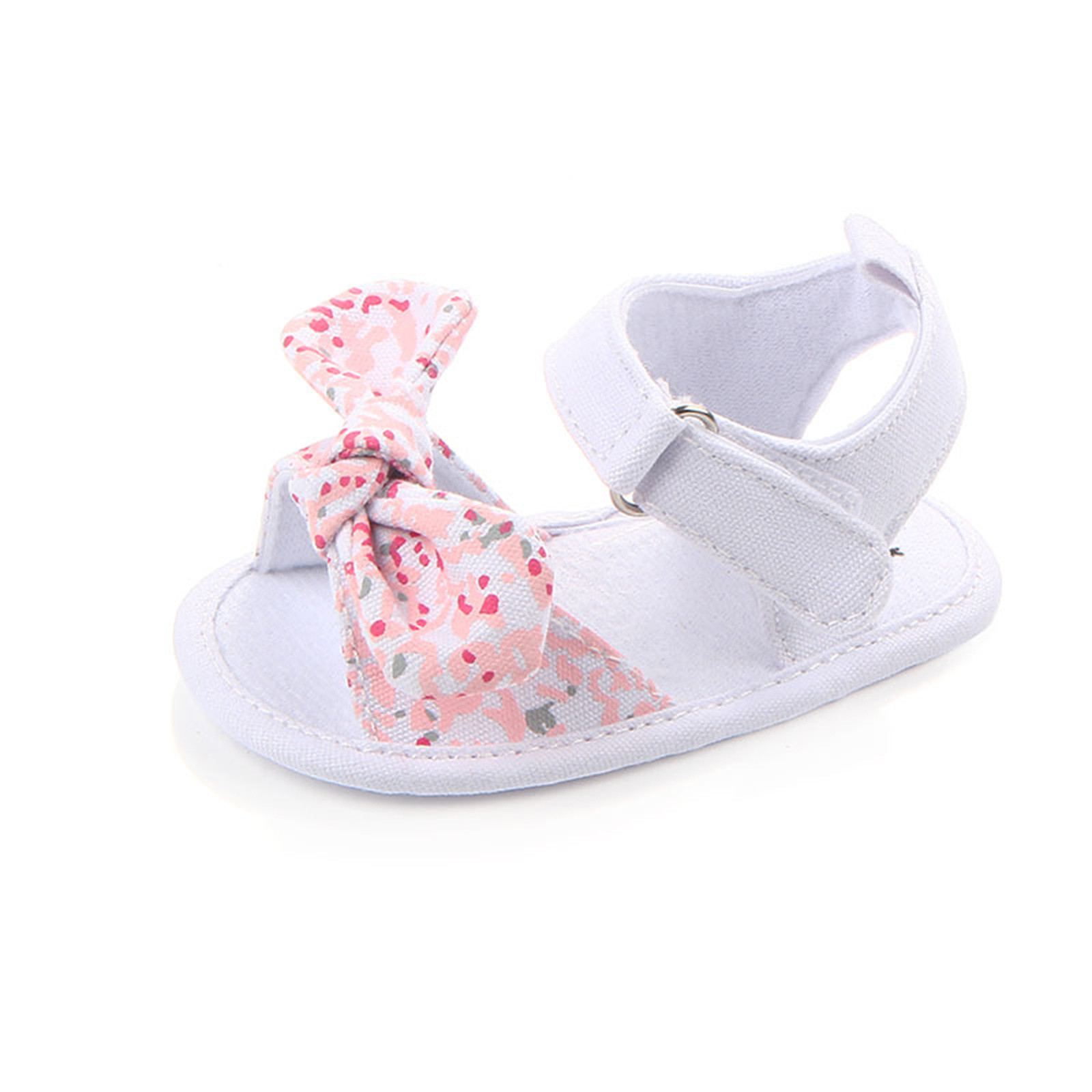 Baby Boys Girls Bow Sandals 0-18 Month Newborn Soft Non-slip Rubber Sole Summer Flat Walking Shoes Prewalker Crib Shoes Sapatos
