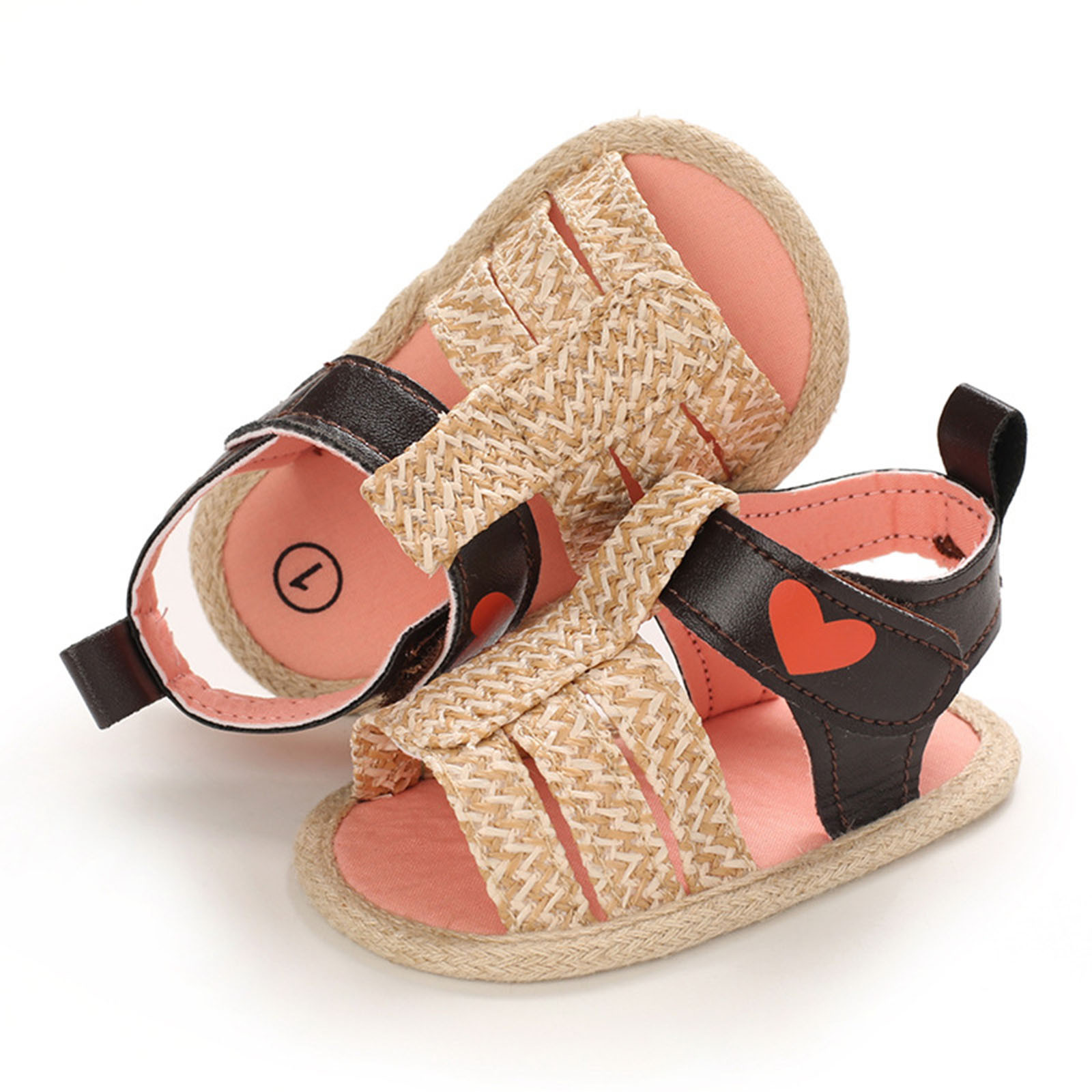 Baby Boys Girls Contrast Color Rubber Sandals Soft Non-slip Cloth Sole First Walking Shoes Prewalker Newborn Princess Shoes