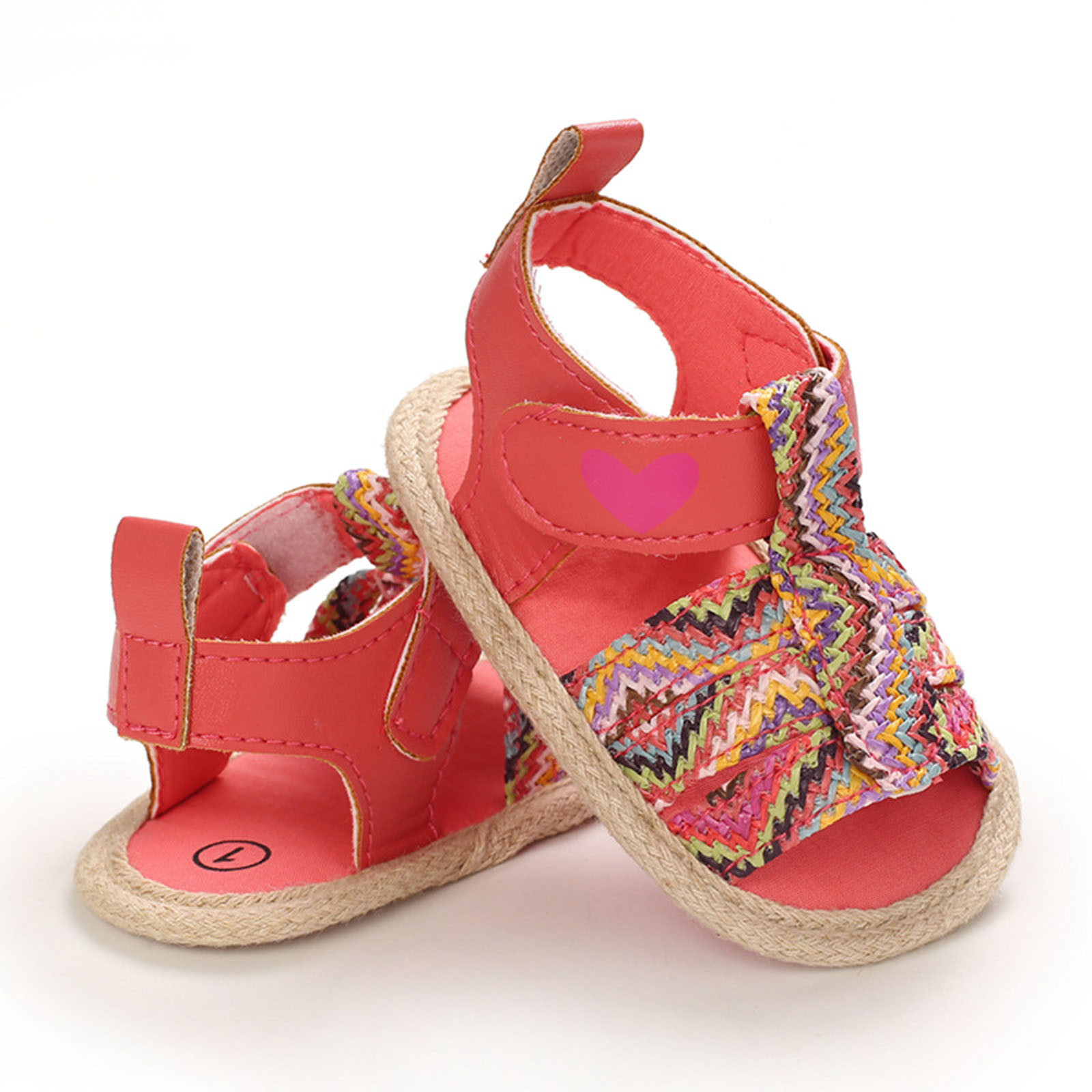 Baby Boys Girls Contrast Color Rubber Sandals Soft Non-slip Cloth Sole First Walking Shoes Prewalker Newborn Princess Shoes