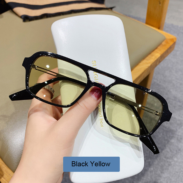 Brand Designer Square Sunglasses Women Candy Colors Oversized Vintage Sun Glasses Female Big Frame Mirror Fashion Oculos De Sol