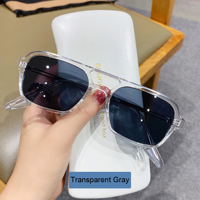 Brand Designer Square Sunglasses Women Candy Colors Oversized Vintage Sun Glasses Female Big Frame Mirror Fashion Oculos De Sol